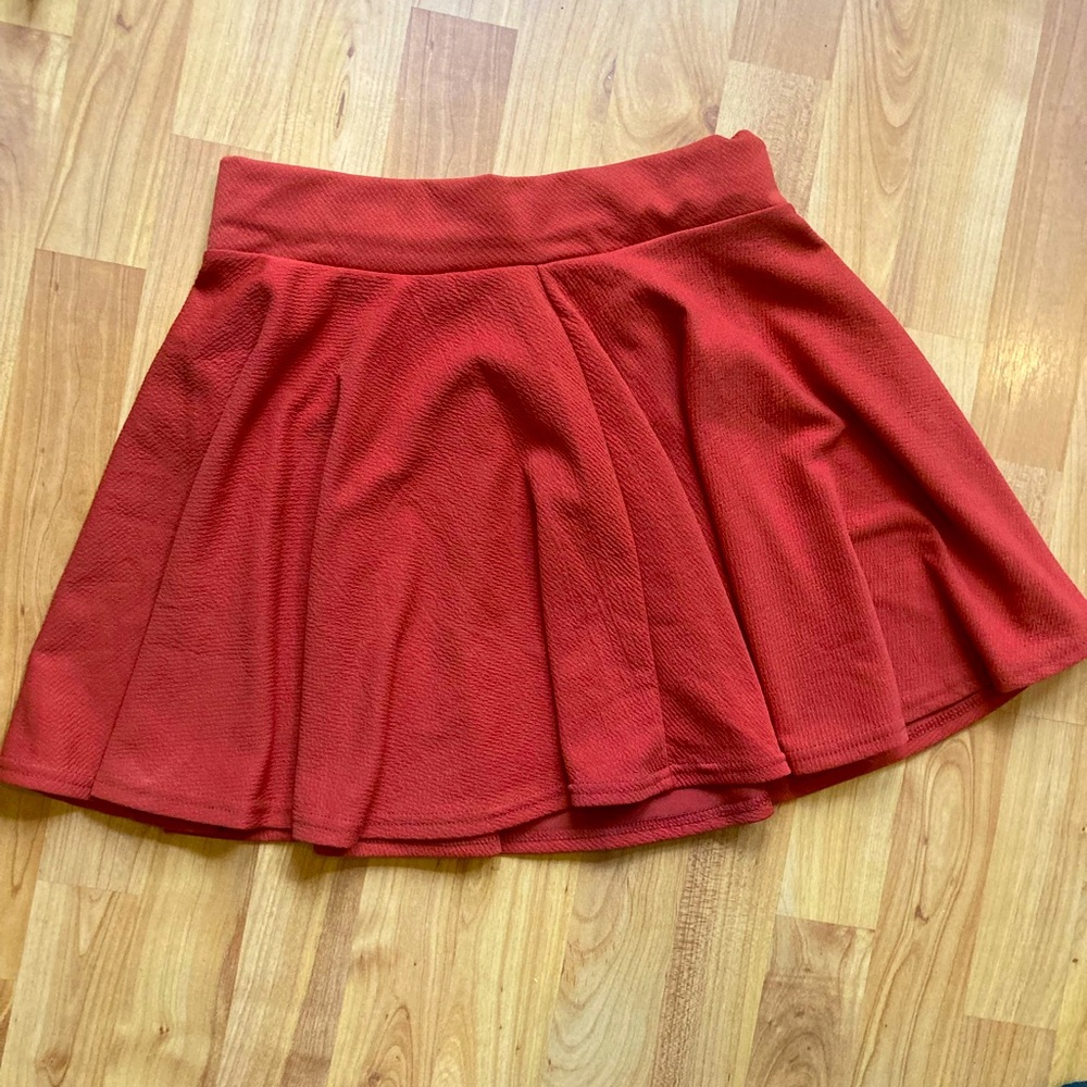 Orange Skater Skirt